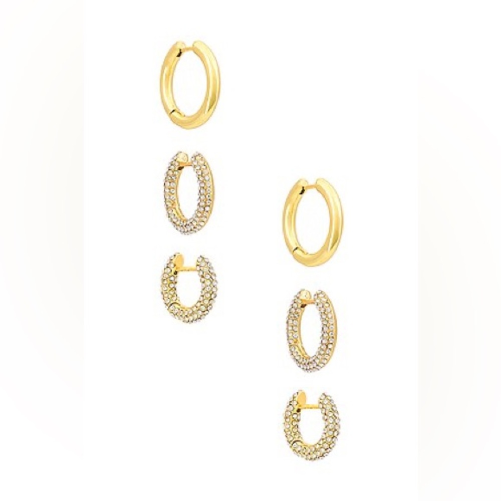 BaubleBar Lucy Earring Set in Gold